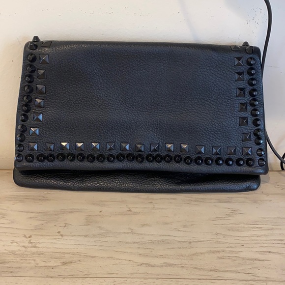 Romygold Handbags - Romy gold black studded clutch